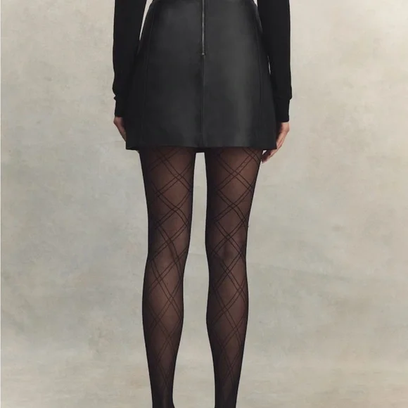 NWT Reiss Black Leather “Edie” Mini Skirt - Picture 9 of 14